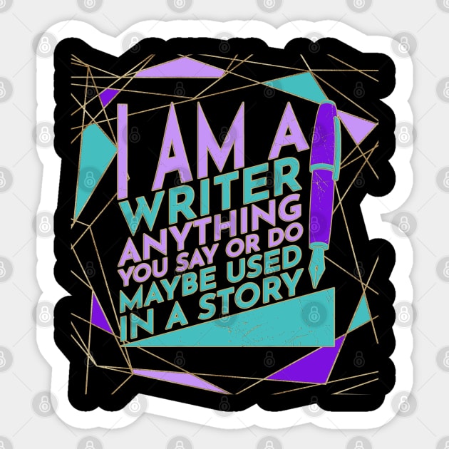 I Am A Writer Sticker by TLSDesigns